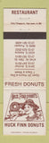 Matchbook Cover - Huck Finn Donuts Chicago IL WEAR