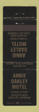 Matchbook Cover - Annie Oakley Motel Oakley KS