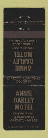 Matchbook Cover - Annie Oakley Motel Oakley KS