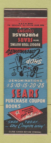 Matchbook Cover - Sears Roebuck Stores Coupon Books