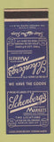Matchbook Cover - Schenberg's Markets Grocery St Louis MO