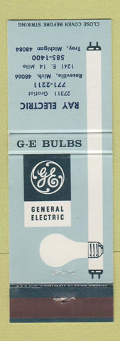 Matchbook Cover - GE General Electric Ray Troy MI