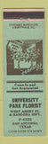 Matchbook Cover - University Park Florist San Antonio TX