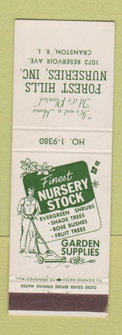 Matchbook Cover - Forest Hills Nurseries Cranston RI
