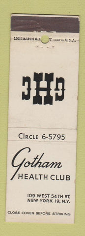 Matchbook Cover - Gotham Health Club New York City