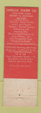 Matchbook Cover - Cadillac Stamp Company Detroit MI