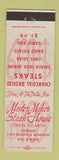 Matchbook Cover - Mister Mike's Steak House Chicago IL