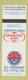 Matchbook Cover - BC Steamship Victoria BC Cruise Princess Marguerite