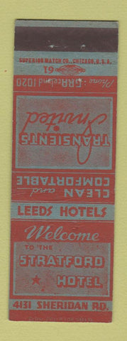 Matchbook Cover - Stratford Hotel Chicago? Leeds Hotels