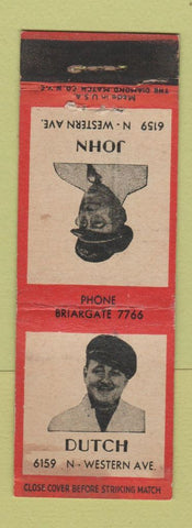 Matchbook Cover - Dutch John Waggoners oil gas WEAR