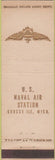 Matchbook Cover - US Naval Air Station Crosse Ile MI