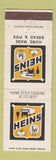 Matchbook Cover - Heins oil gas Oshkosh Madison IN Whiteland IN Oklahoma City