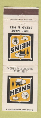 Matchbook Cover - Heins oil gas Oshkosh Madison IN Whiteland IN Oklahoma City