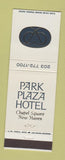 Matchbook Cover - Park Plaza Hotel New Haven CT