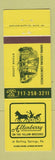 Matchbook Cover - Allenberry Stone Lodge Boiling Springs PA