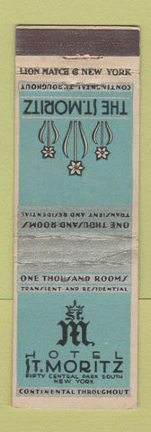 Matchbook Cover - Hotel St Moritz New York City