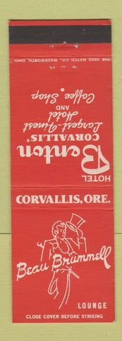 Matchbook Cover - Hotel Benton Corvallis OR Beau Brummell Lounge