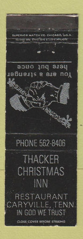Matchbook Cover - Thacker Christmas Inn Restaurant Caryville TN