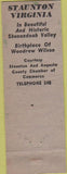 Matchbook Cover - Dodge Plymouth Wallpaper Staunton VA