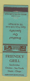 Matchbook Cover - Friendly Grill