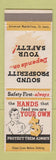 Matchbook Cover - Hyde Park Mills Covington TN safety