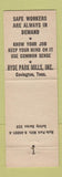 Matchbook Cover - Hyde Park Mills Covington TN safety