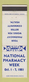 Matchbook Cover - National Pharmacy Week 1961