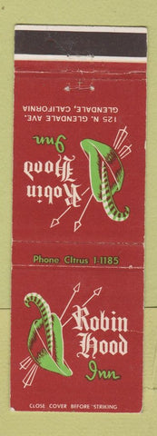 Matchbook Cover - Robin Hood Inn Glendale CA WEAR