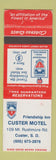 Matchbook Cover - Custer Motel SD Friendship Inn WEAR