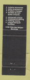 Matchbook Cover - Paesano Il Ristorante Italian Michelangelo Montreal QC
