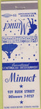 Matchbook Cover - Minuet Chicago IL Rush St
