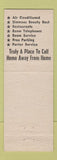 Matchbook Cover - Colony Hotel Courts Nashville TN Columbus GA