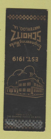 Matchbook Cover - Schoitz Engineering Works Waterloo IA SAMPLE