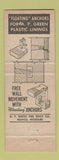 Matchbook Cover - Fire Brick Service Supply Cleveland Toledo OH