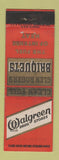 Matchbook Cover - Walgreens Drug Stores Glen Rogers Coal WEAR