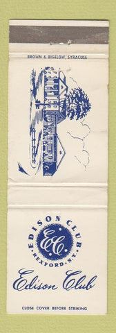 Matchbook Cover - Edison Country Club Rexford NY WEAR