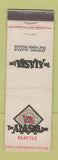 Matchbook Cover - Alaska Line Seattle WA freight? Cruise?