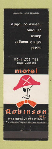 Matchbook Cover - Motel Robinson Ste Genevieve De Batiscan QC