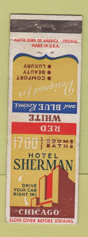 Matchbook Cover - Hotel Sherman Chicago IL WEAR