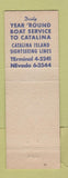 Matchbook Cover - Catalina Island Boat Service CA