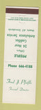 Matchbook Cover - Fred Pfeifle Funeral Home