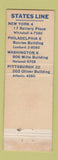 Matchbook Cover - States Line Freight Cargo WEAR