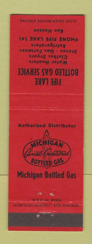 Matchbook Cover - Fife Lake Bottled Gas Service MI RED