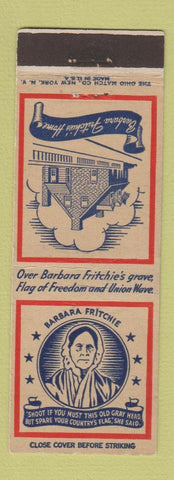Matchbook Cover - Barbara Fritchie Home Frederick MD
