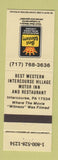 Matchbook Cover - Best Western Intercourse Village Motor Inn PA