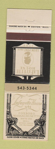 Matchbook Cover - Lafayette House Foxboro MA