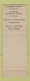 Matchbook Cover - Fowler's Barber Shop