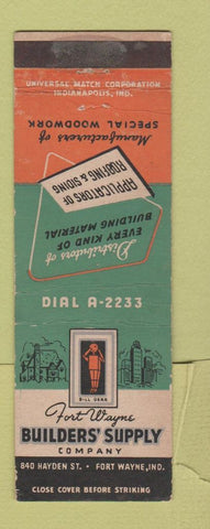 Matchbook Cover - Fort Wayne Builders' Supply Fort Wayne IN WEAR