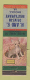 Matchbook Cover - H and E Drive In Restaurant Ringgold GA Chihuahua