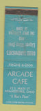 Matchbook Cover - Arcade Cafe Miamisburg OH WEAR